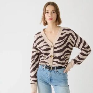 JCrew animal print sweater